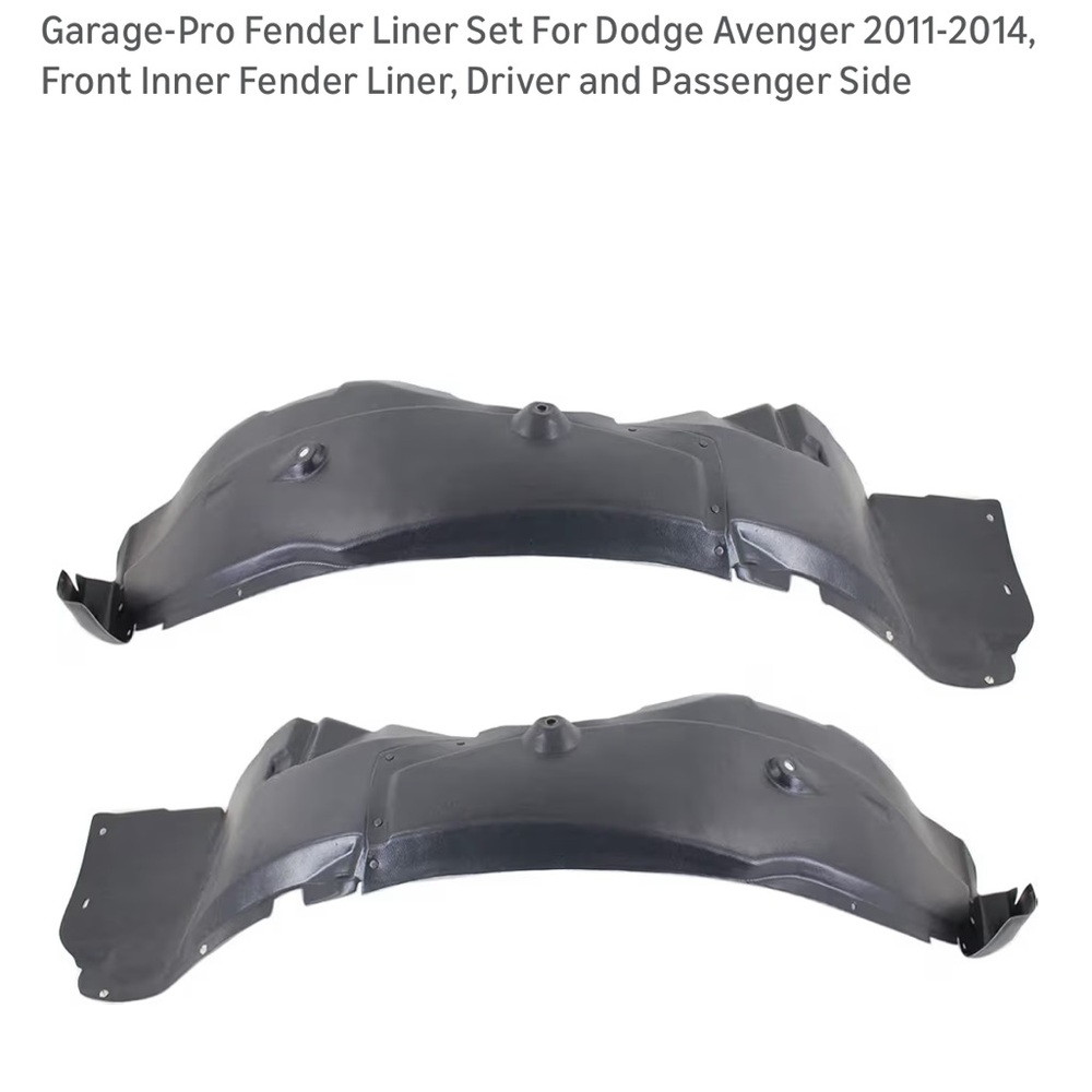 Black Fender Liner Set for Dodge Avenger